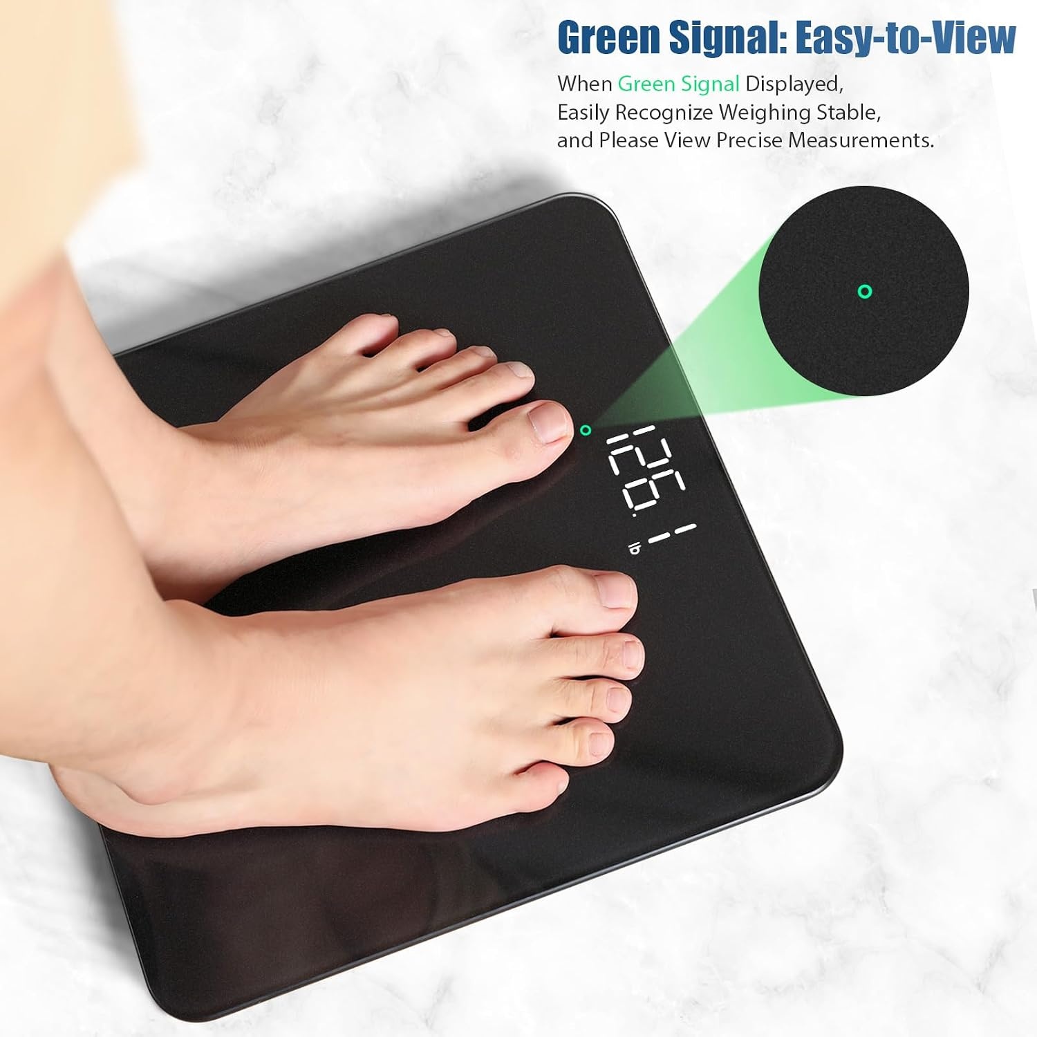 image:imageVitafit Personenwaage Digital Hohe Genauigkeit 005kg Waage Personen 182kgPersonenwaage Silberschwarz Sprhen